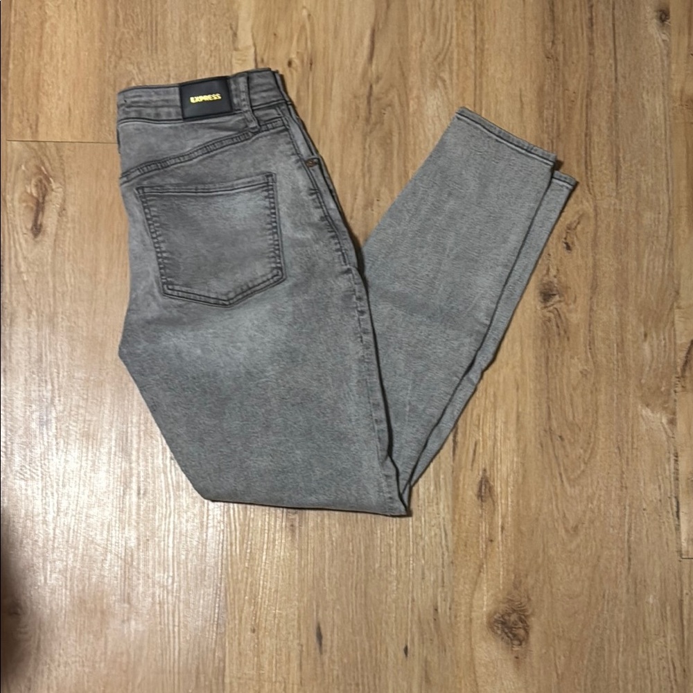 Express Gray Denim Jeans size 8L